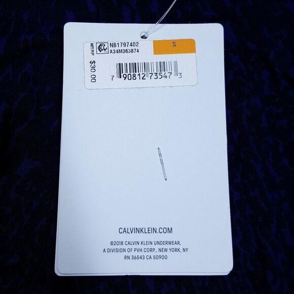 CALVIN KLEIN Boxer Briefs Mens Small Purple Print Ultra Soft Modal Stretch - Picture 3 of 6